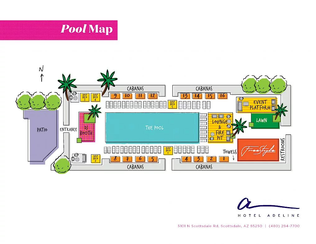 Adeline Pool Map